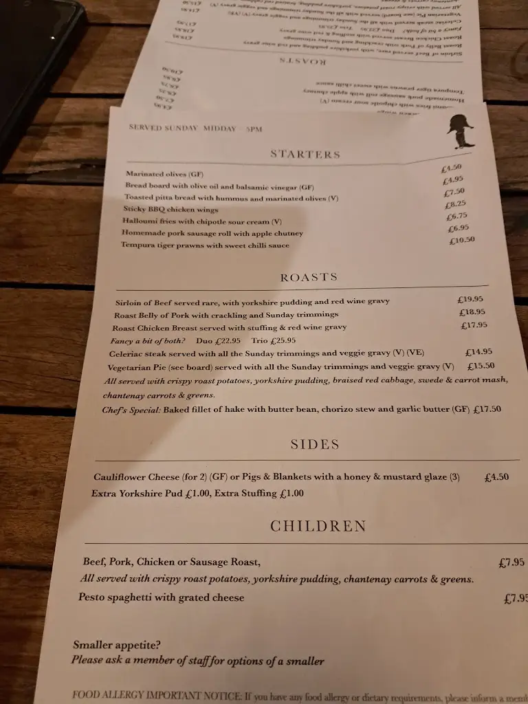 Menu_The Prince of Waterloo_Winford_image_1