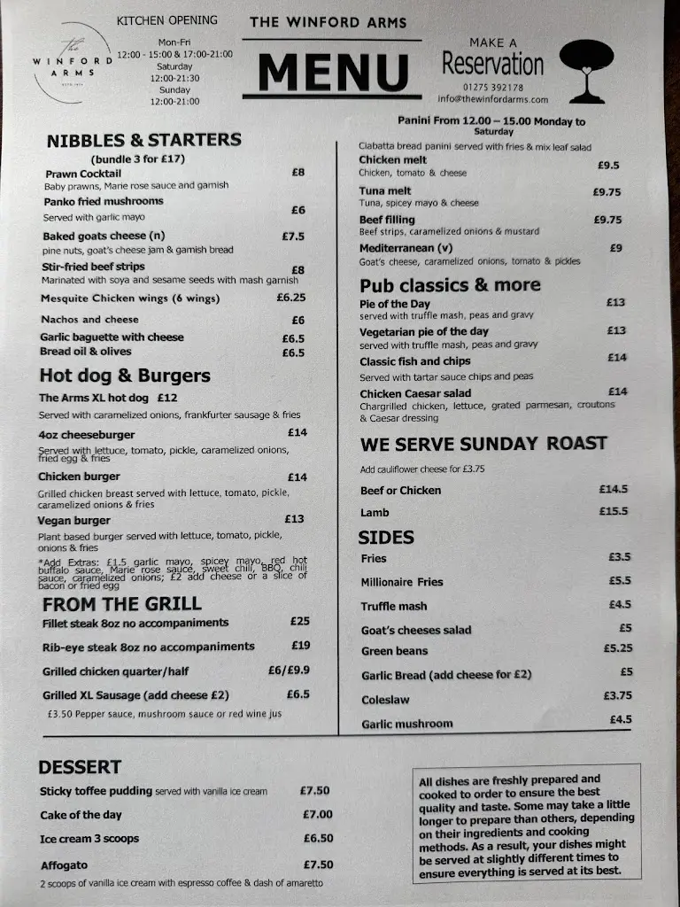 Menu_The Winford Arms_Winford_imagen_1