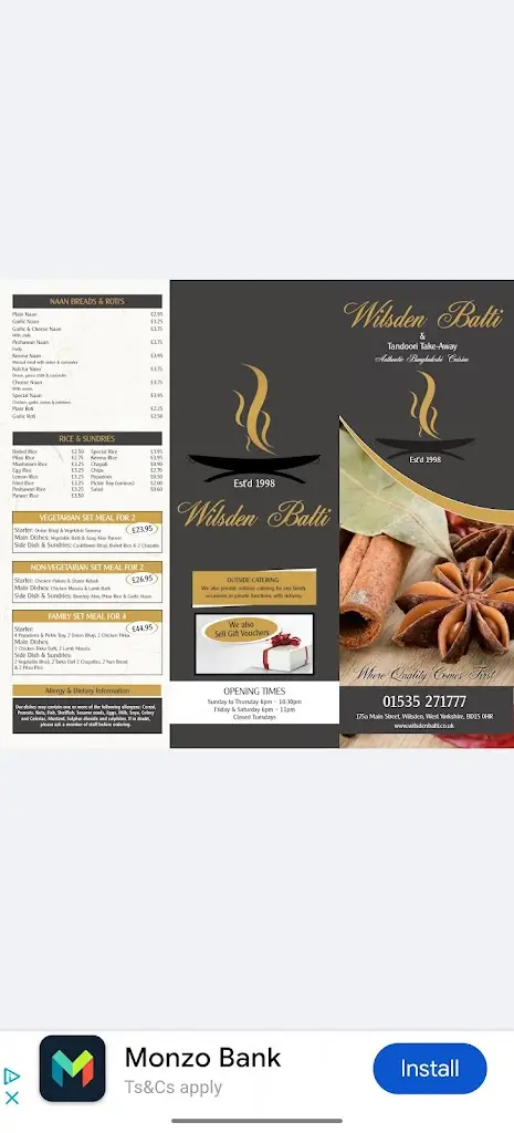 Menu_Wilsden Balti & Tandoori_Wilsden_image_2