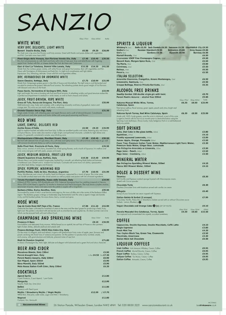 Menu_Sanzio Restaurant_Wilsden_image_1