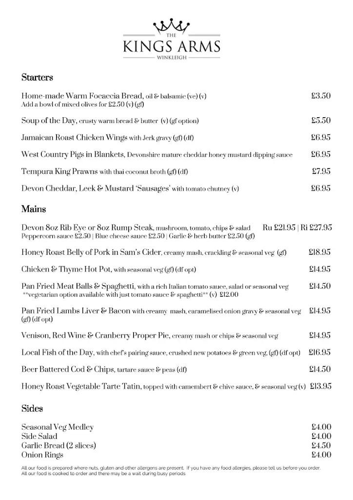 Menu_The Kings Arms_Winkleigh_image_2