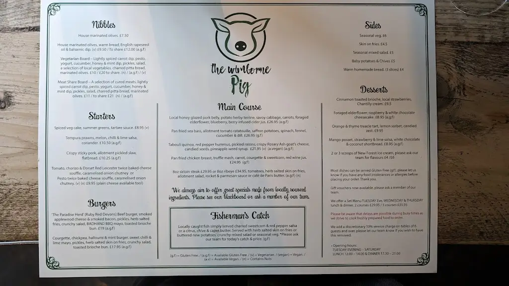 Menu_The Wimborne Pig_Wimborne Minster_image_2