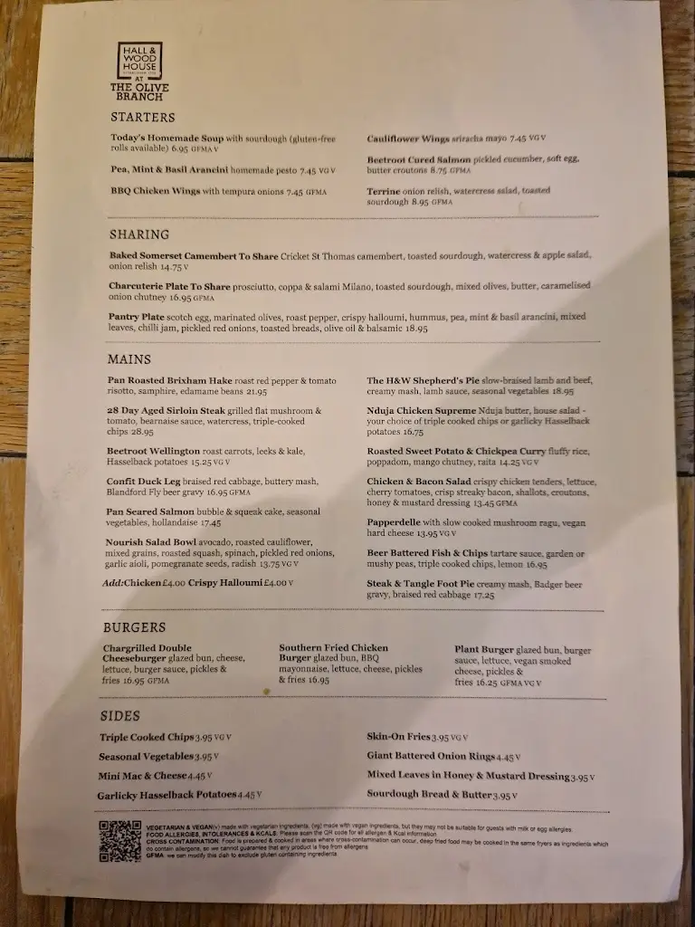Menu_The Olive Branch_Wimborne Minster_image_1