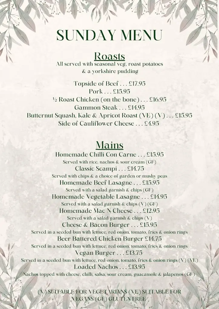Menu_The Drax Arms_Bere Regis_image_3