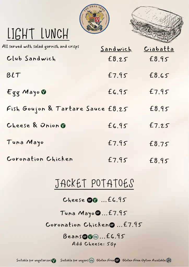 Menu_The Drax Arms_Bere Regis_image_4