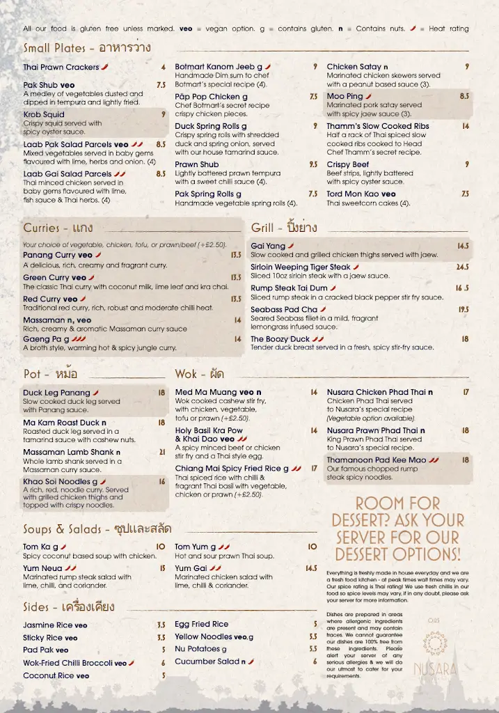 Menu_NUSARA | Thai_Wimborne Minster_immagine_1