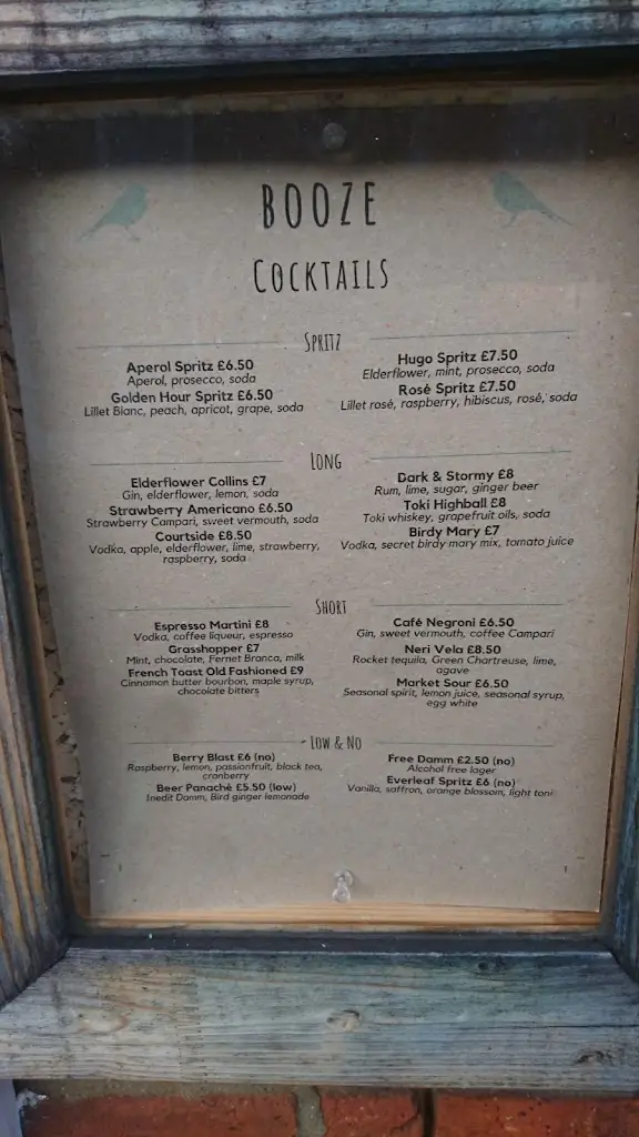 Menu_The Thirsty Bird_Wimborne Minster_immagine_3