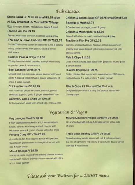 Menu_The Village Inn_Witchford_image_1