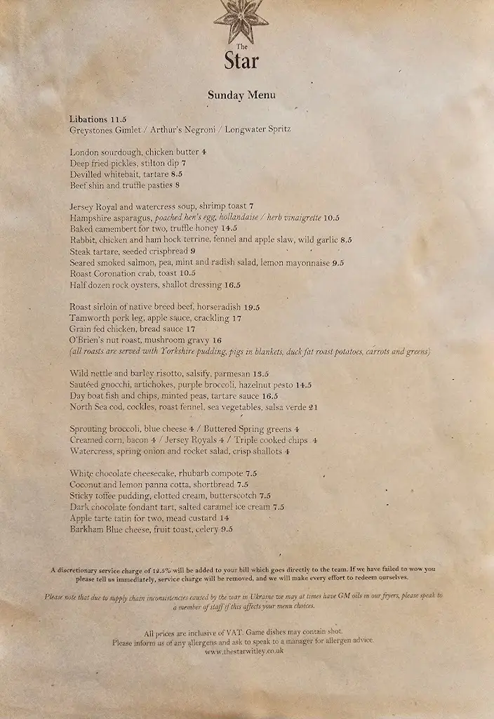 Menu_The Star_Witley_image_1