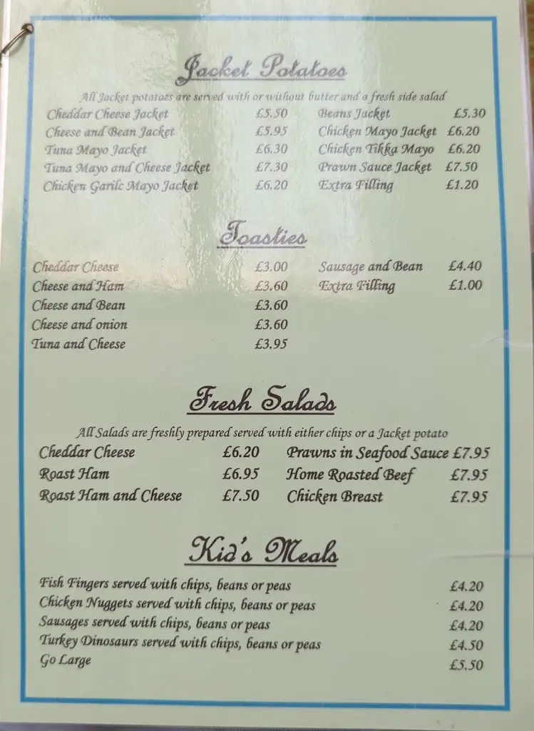 Menu_The Spread Eagle_Withernsea_image_2