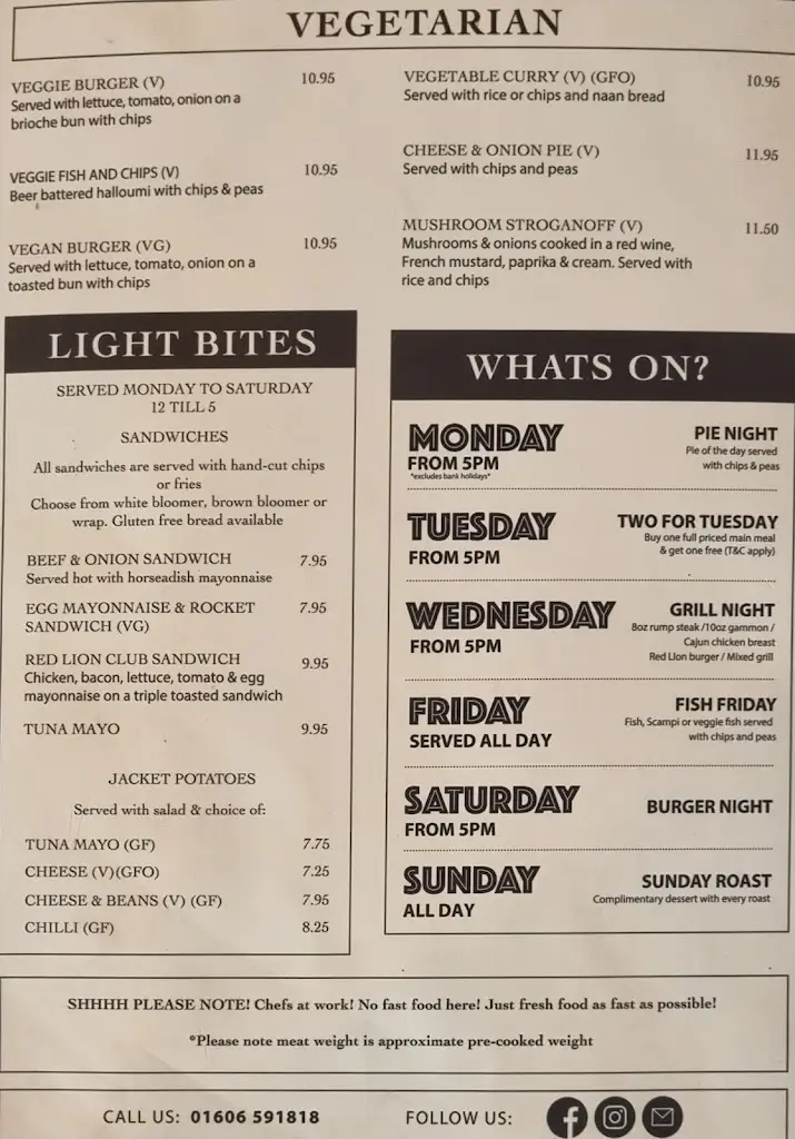 Menu_The Red Lion, Winsford_Winsford_imagen_2