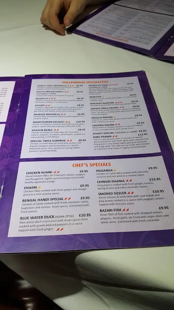 Menu_Millennium Balti Indian Restaurant Winsford_Winsford_image_3