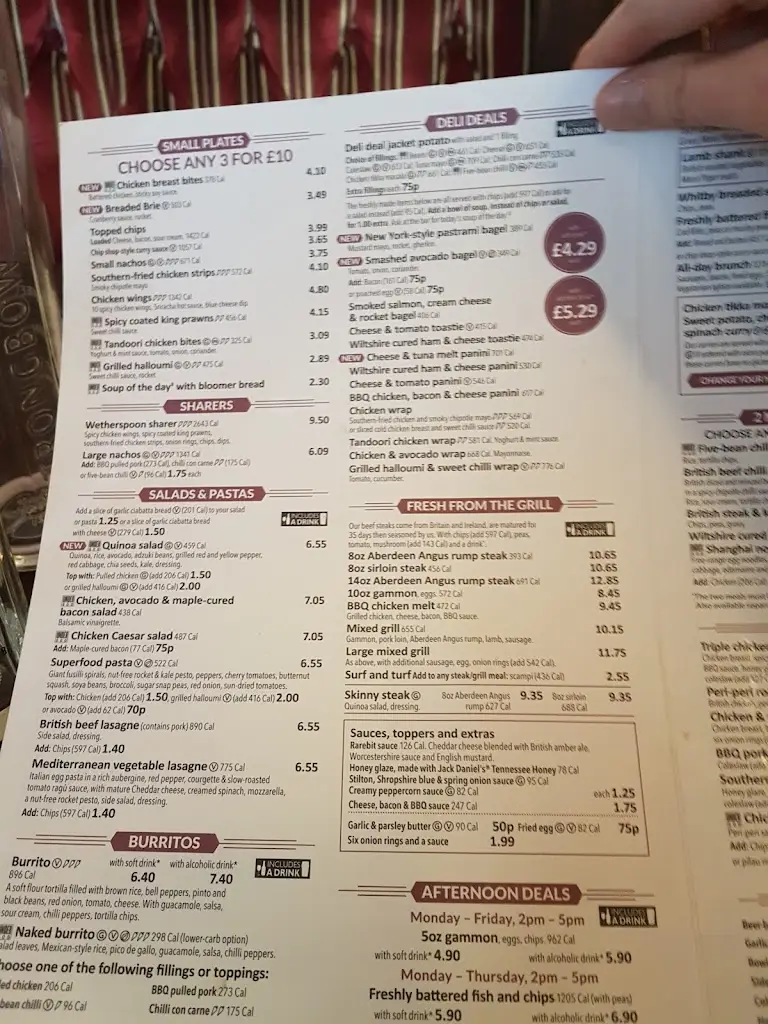 Menu_The William Wygston - JD Wetherspoon_Wigston Magna_image_3