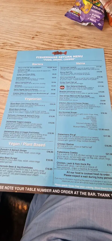 Menu_Fishermans Return_Winterton_image_1