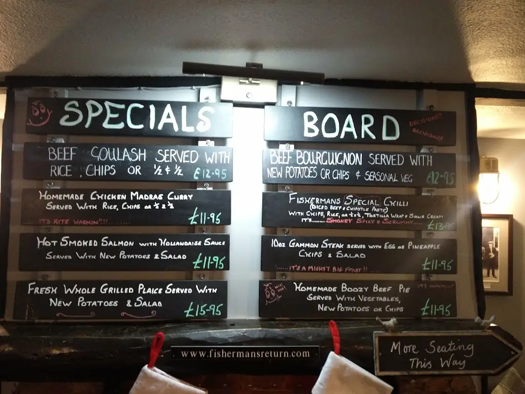 Menu_Fishermans Return_Winterton_image_4