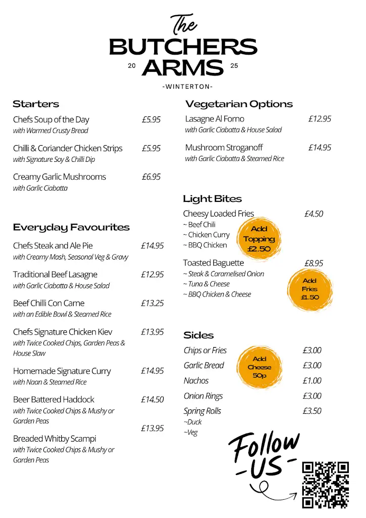 Menu_THE BUTCHERS ARMS Winterton_Winterton_image_1