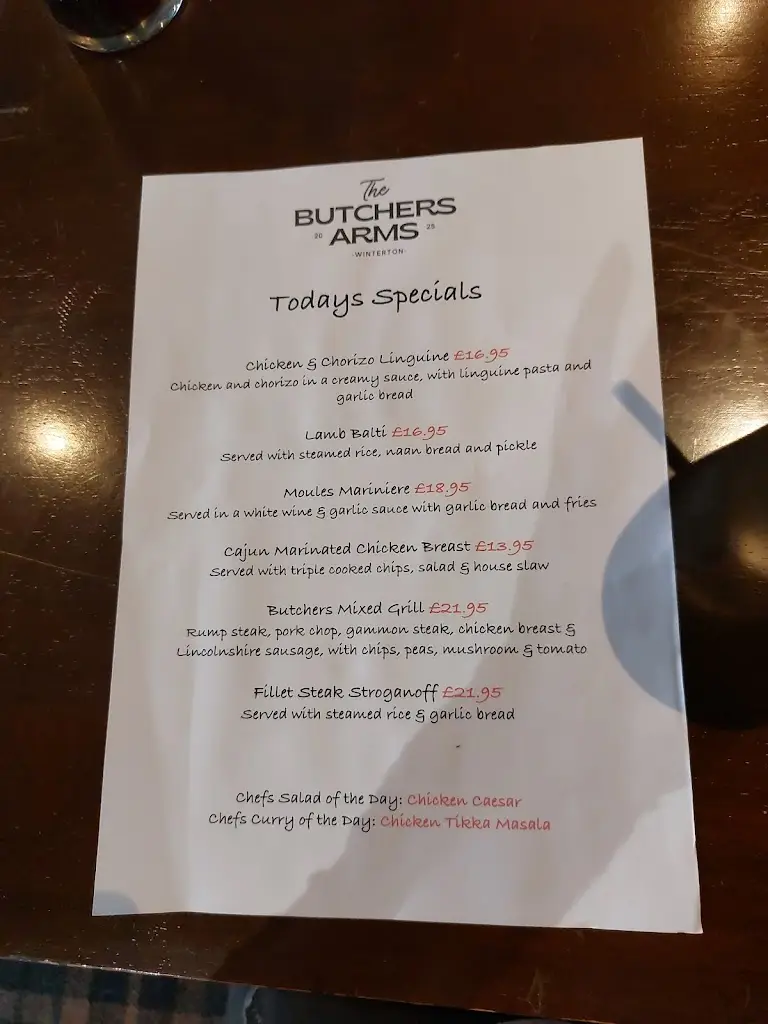 Menu_THE BUTCHERS ARMS Winterton_Winterton_image_2