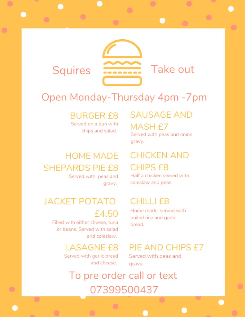 Menu_Squires Bar Wombwell_Wombwell_immagine_4