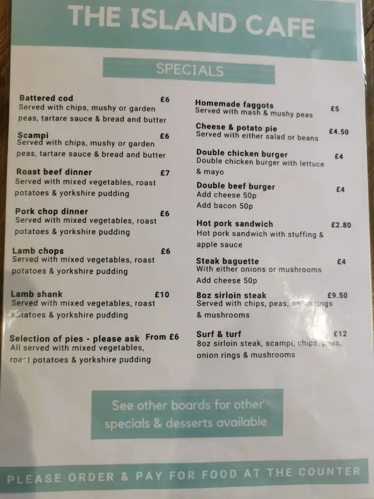 Menu_The Island Cafe_Wollaston_image_1