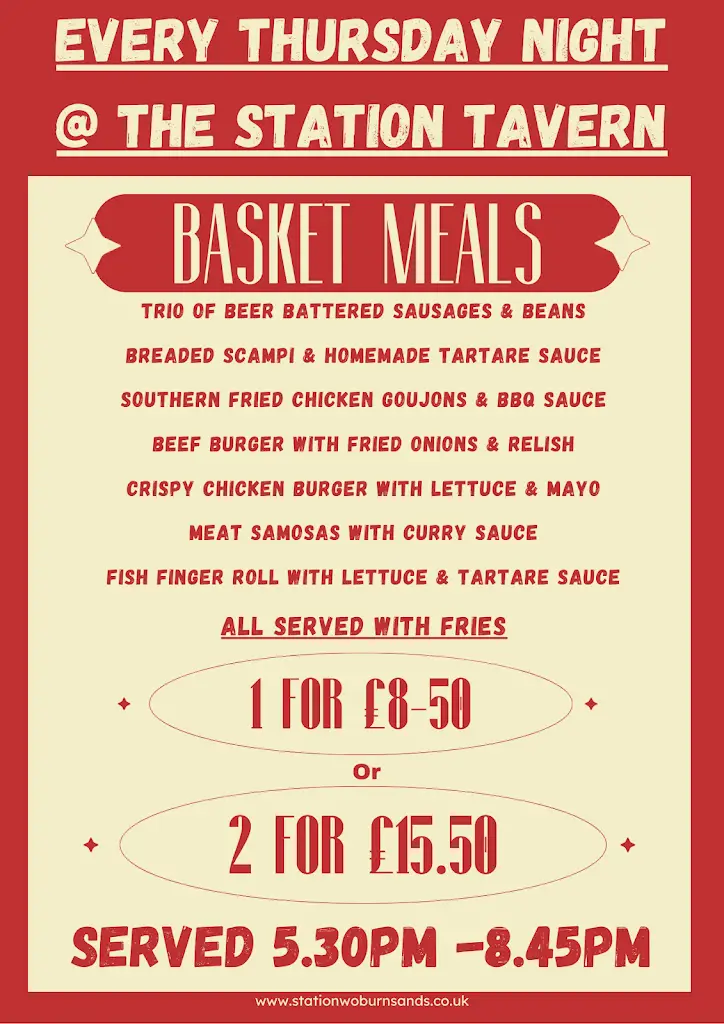 Menu_The Station Tavern_Woburn Sands_immagine_2