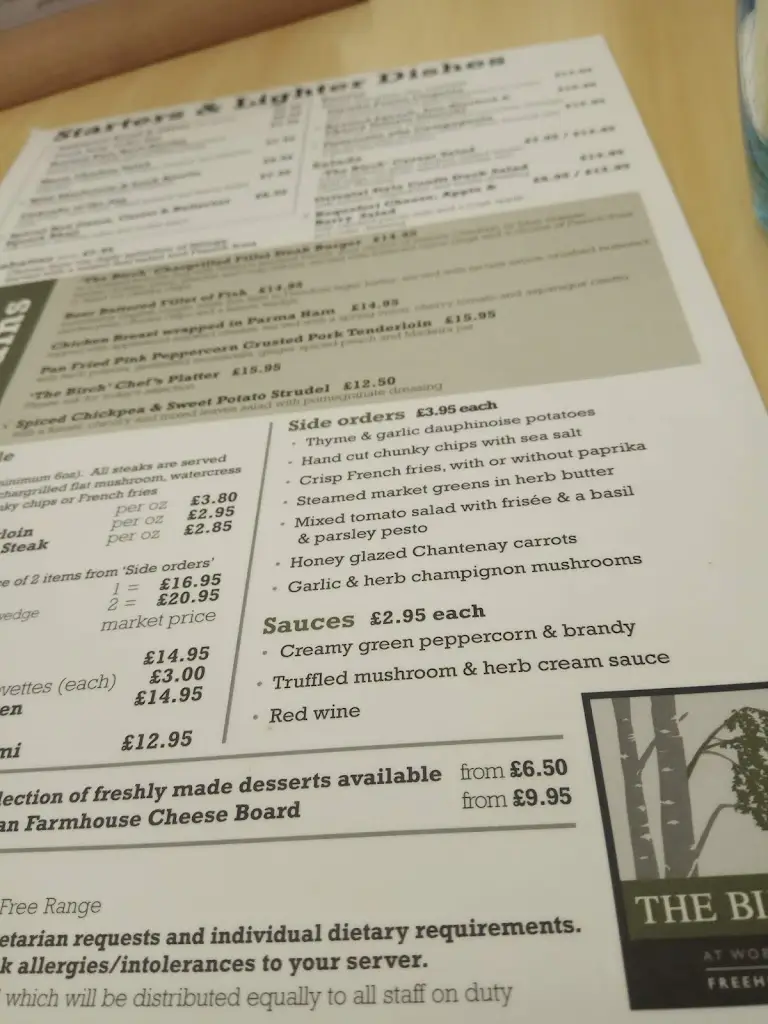 Menu_The Birch_Woburn Sands_image_1