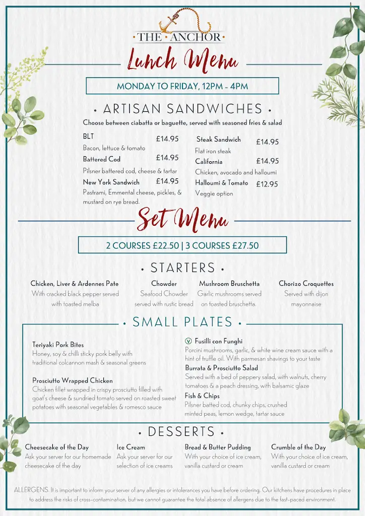 Menu_The Anchor_Woburn Sands_image_3