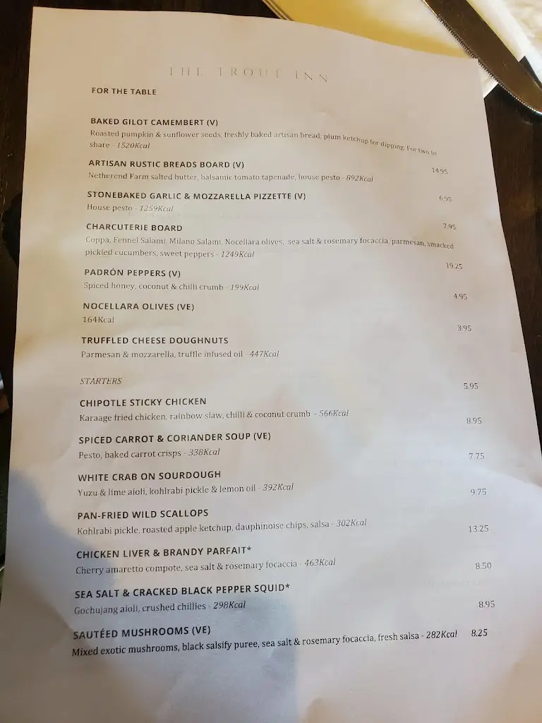 Menü_The Trout Inn_Wolvercote_Bild_2