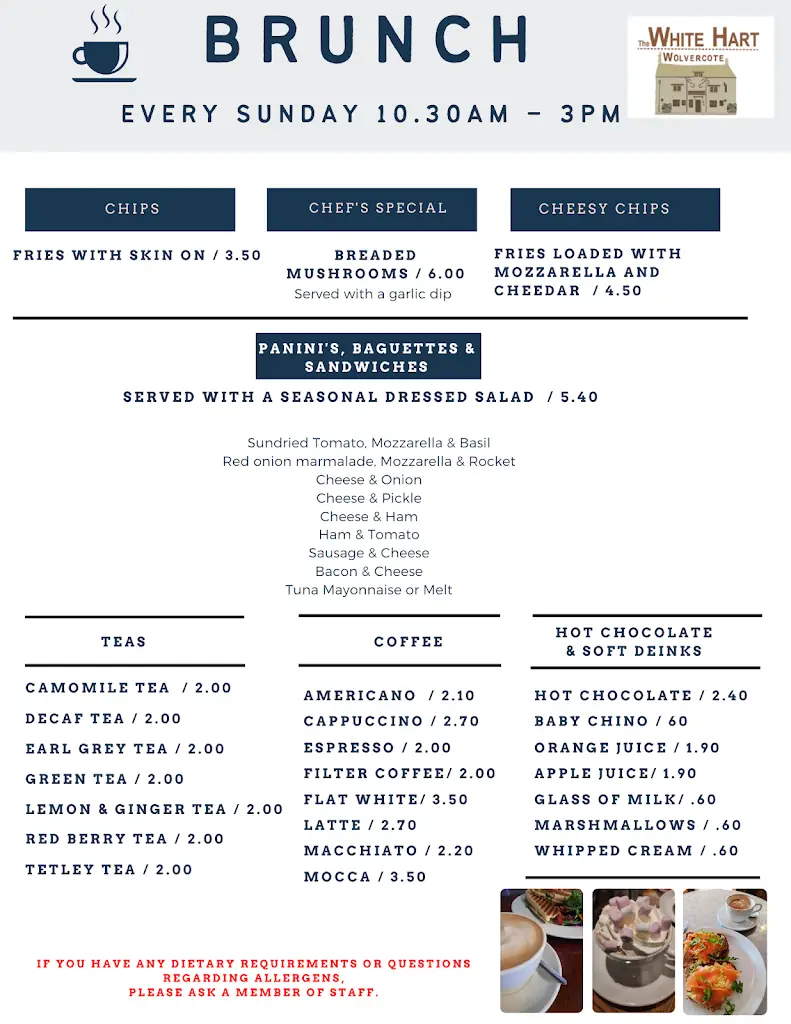 Menu_The White Hart, Wolvercote_Wolvercote_image_4