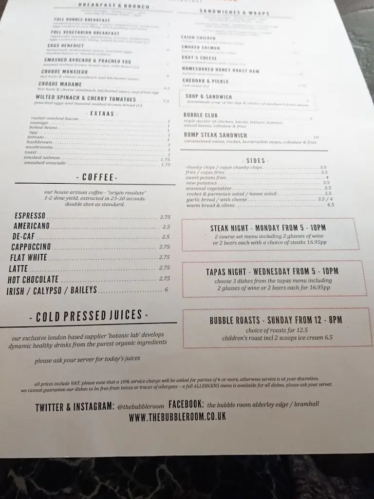 Menu_The Bubble Room_Alderley Edge_image_4