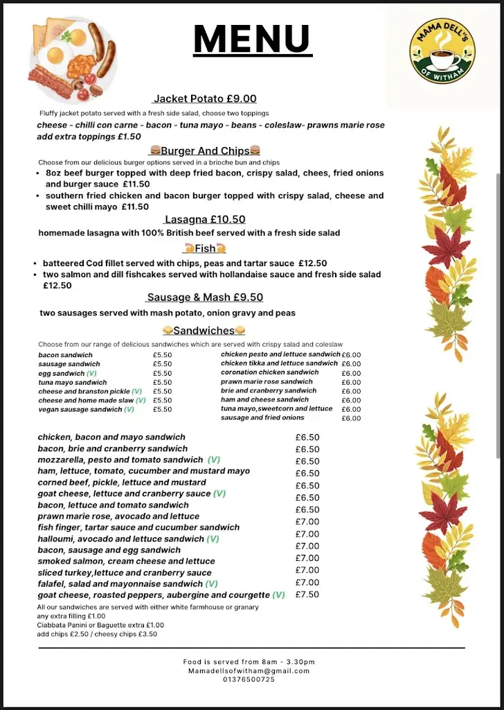 Menu_Mama Dell's of Witham_Witham_image_2