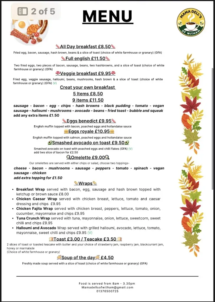 Menu_Mama Dell's of Witham_Witham_image_3
