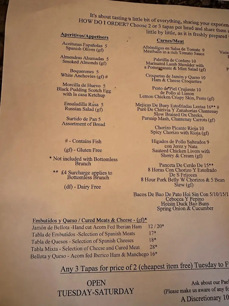 Menu_El Pulpo_Witham_image_2