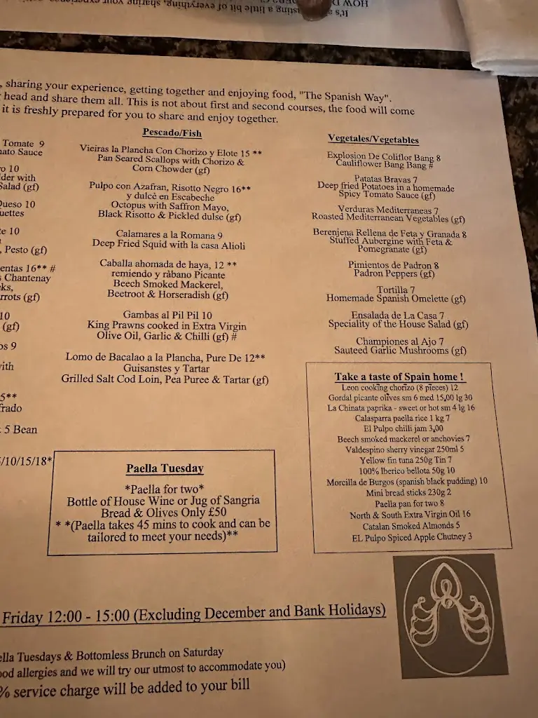 Menu_El Pulpo_Witham_image_3