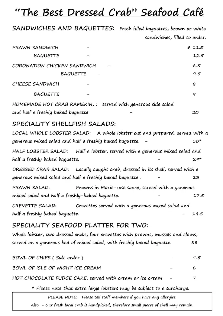 Menu_The Best Dressed Crab Ltd_Bembridge_image_1