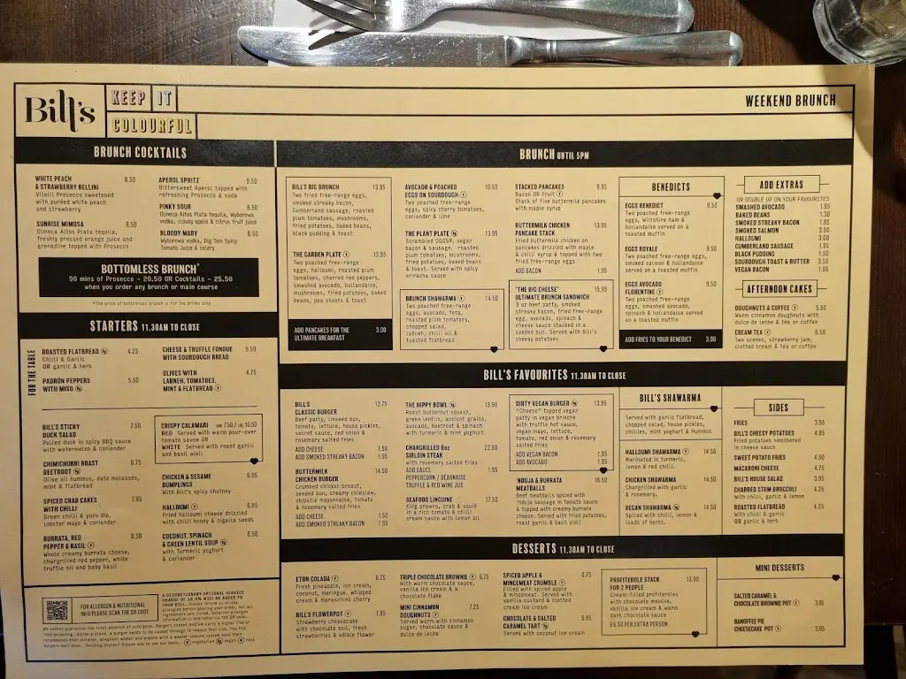 Menu_Bill's Guildford Restaurant_Wood Street Village_image_4