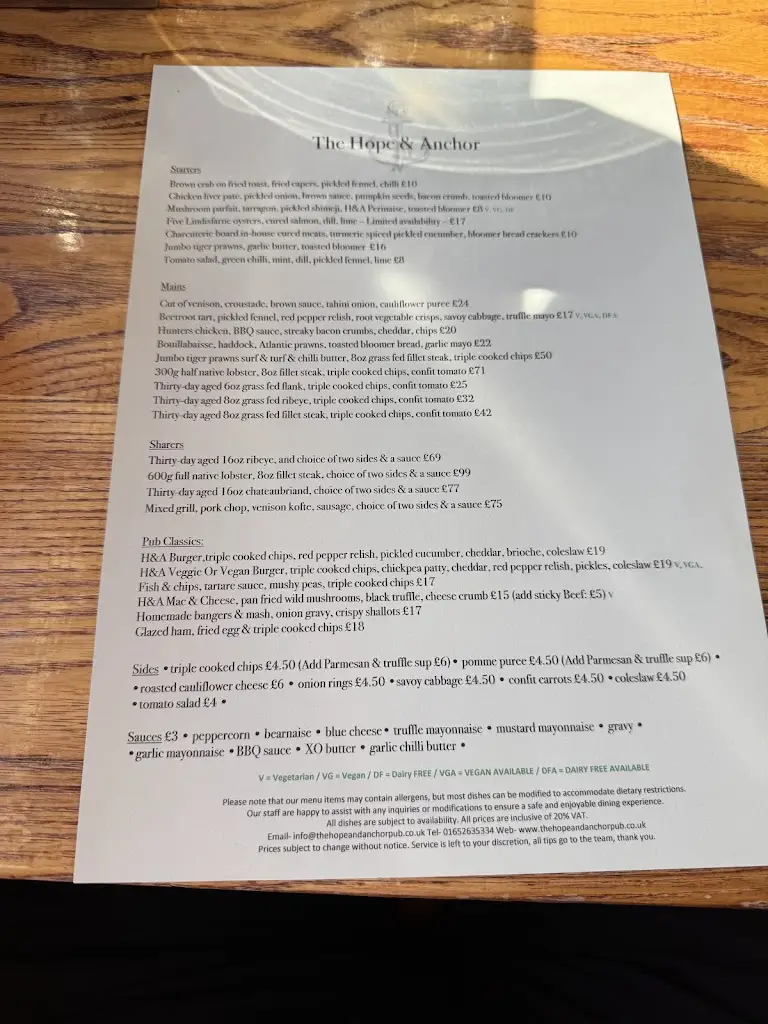 Menu_The Hope & Anchor Pub_Worlaby_image_3