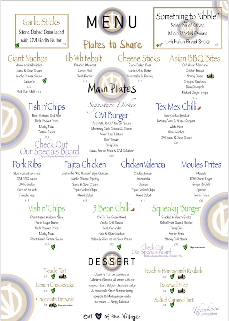 Menu_The Old Village Inn_Bembridge_image_4