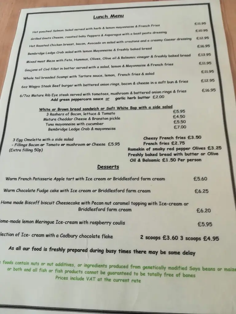 Menu_Little Fox's_Bembridge_image_1