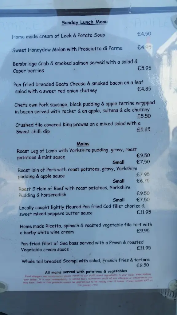 Menu_Little Fox's_Bembridge_image_3