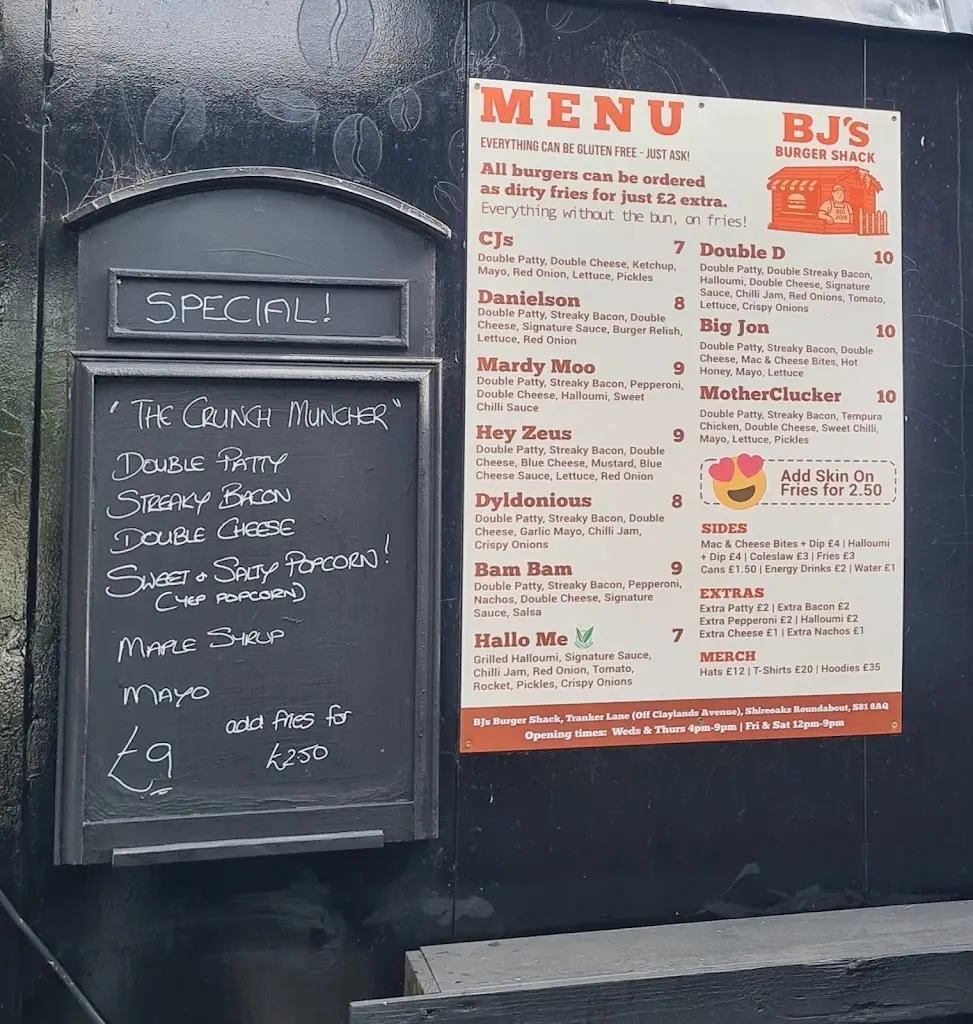 Menu_BJ's Burger Shack_Woodsetts_imagen_1