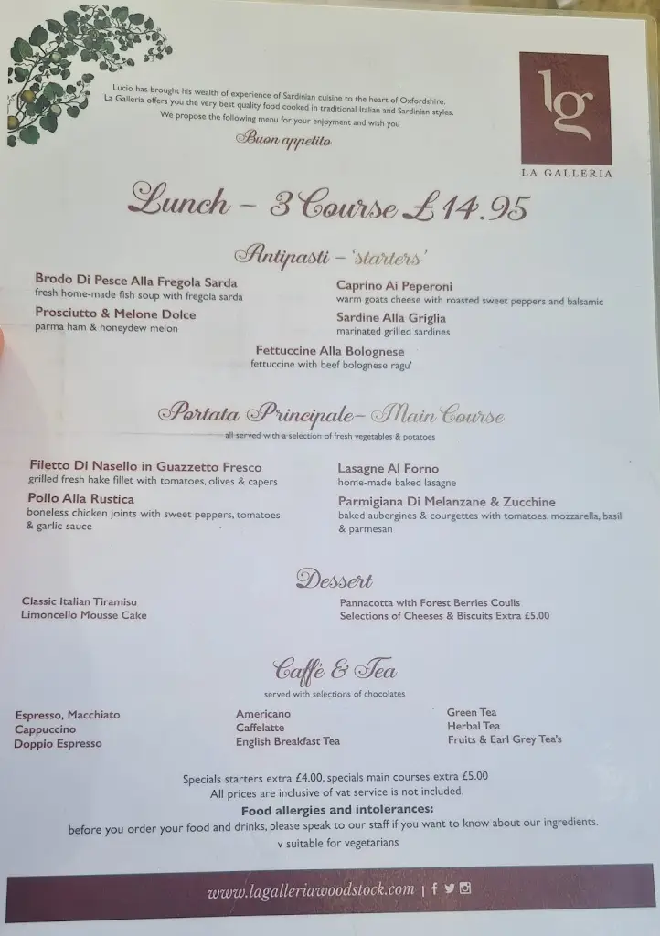 Menu_La Galleria_Woodstock_image_1