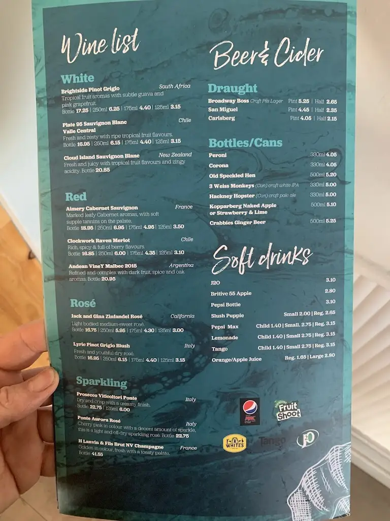 Menu_The Nab Bar_Bembridge_image_3