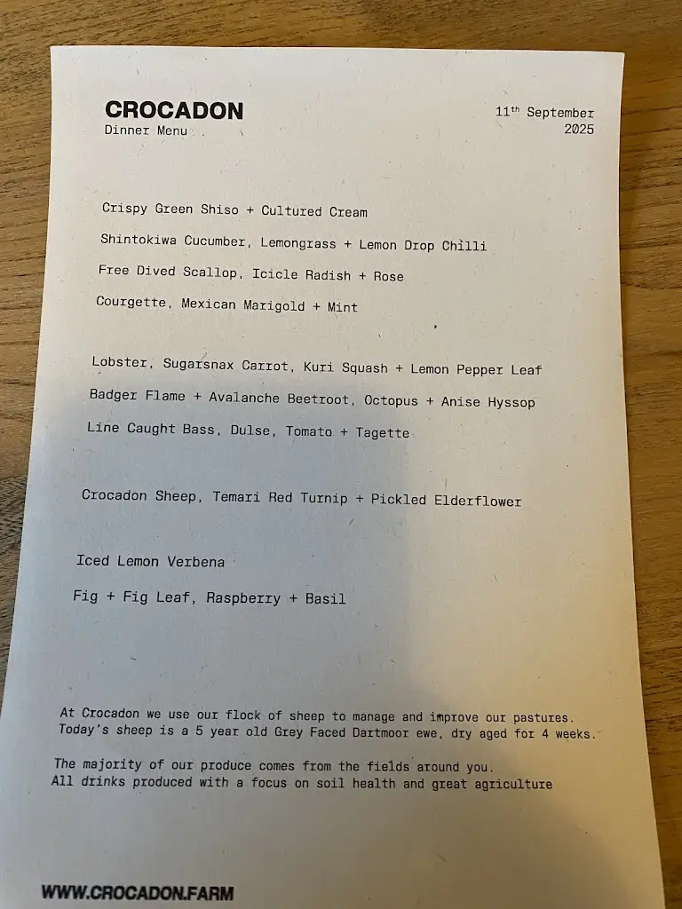 Menu_Crocadon Farm_Bere Alston_image_1