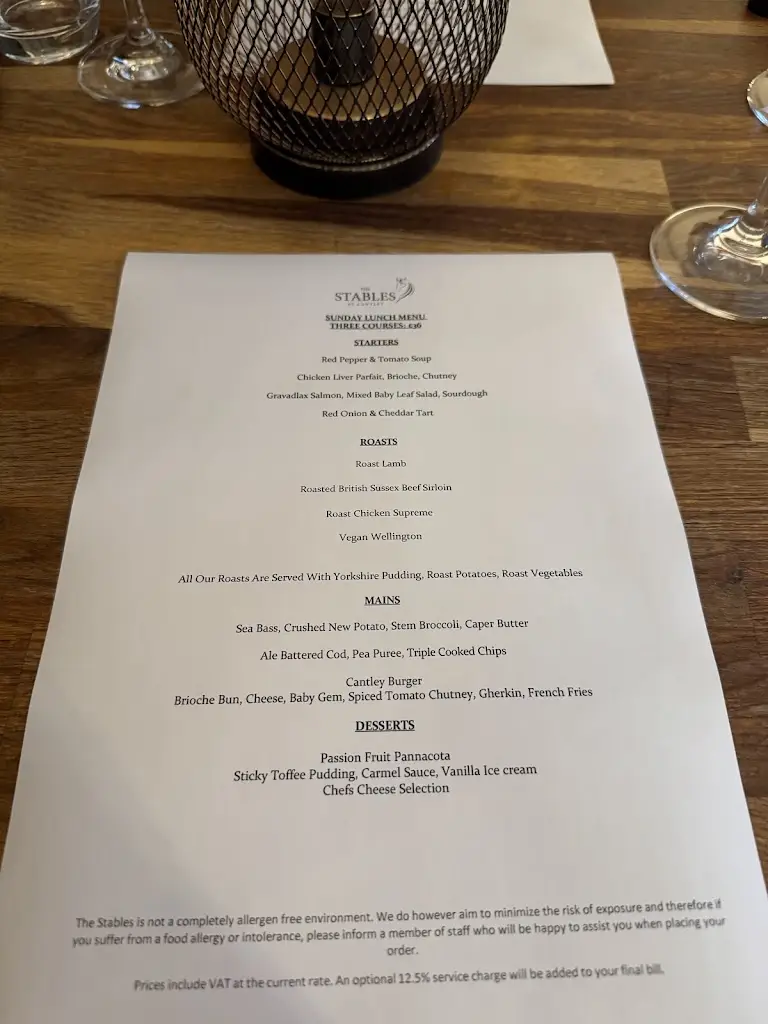 Menu_The Stables_Wokingham_image_1