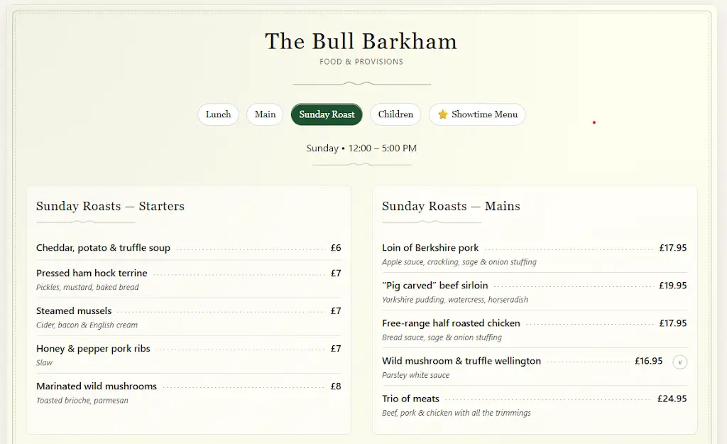 Menu_The Bull Barkham_Wokingham_image_1