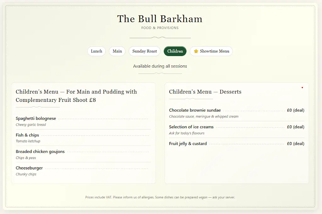 Menu_The Bull Barkham_Wokingham_image_2