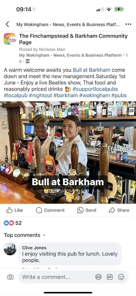 Nick Marr_The Bull Barkham_Wokingham_review