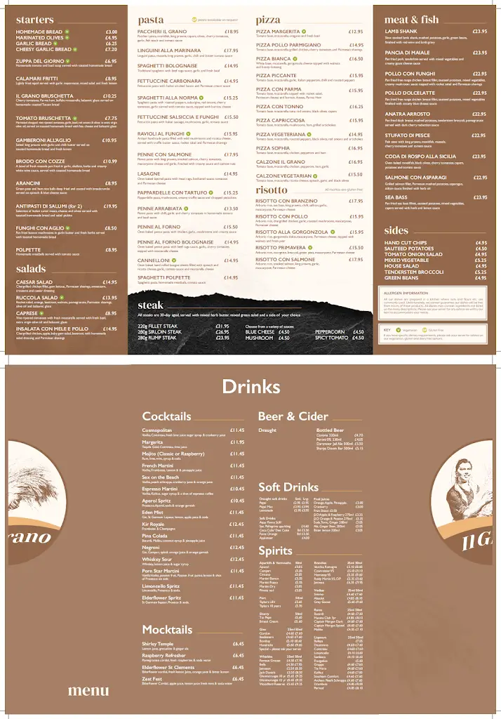 Menu_Il Grano Plymouth_Bere Alston_image_1