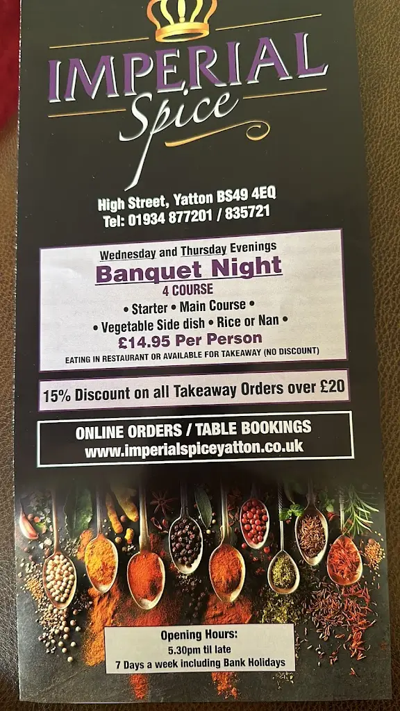 Menu_Imperial spice Yatton_Yatton_image_3