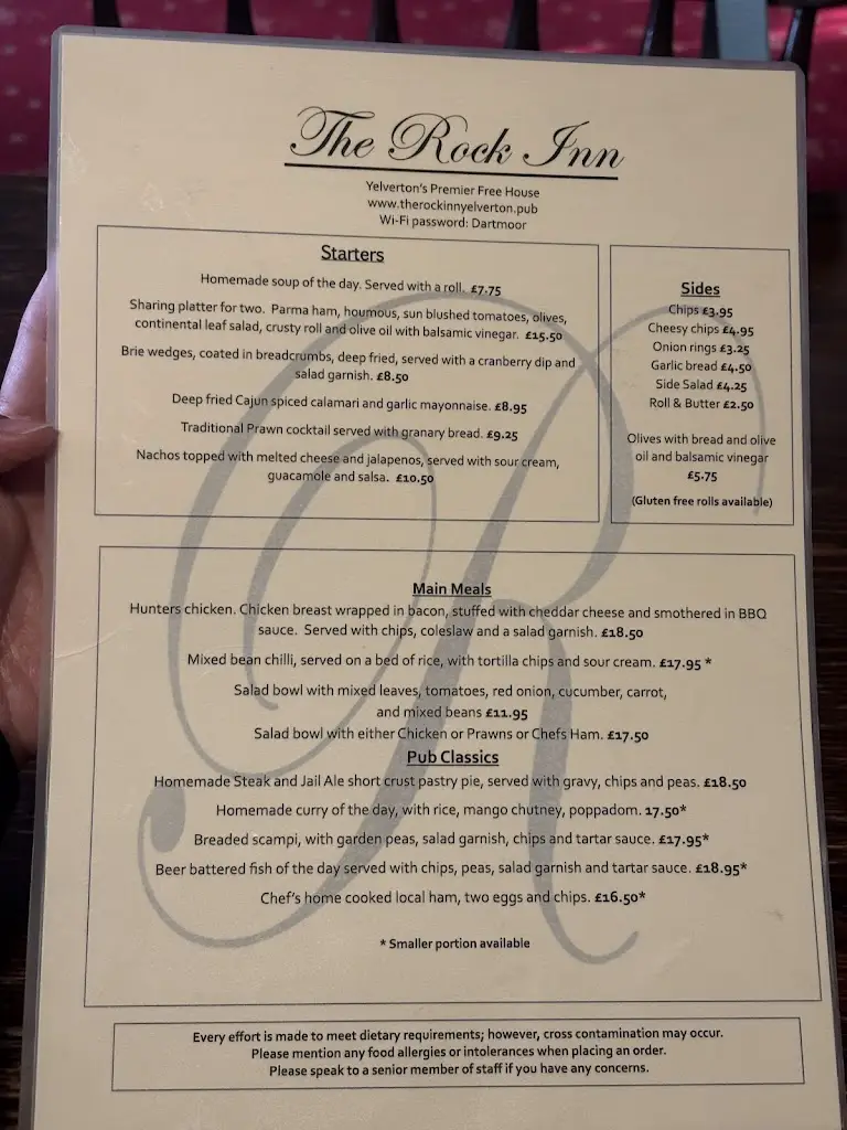 Menu_The Rock Inn_Yelverton_image_4